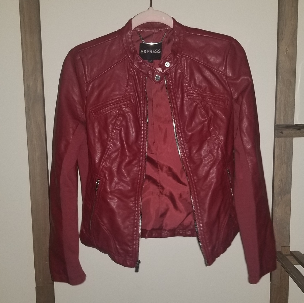 Red Pleather Jacket